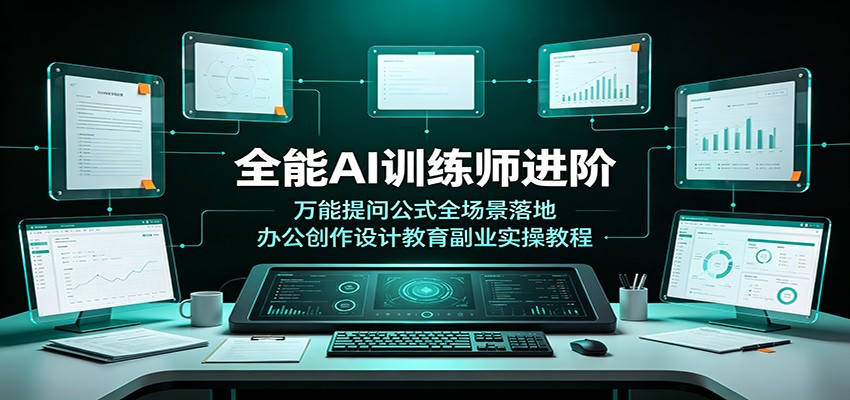全能AI训练师进阶：万能提问公式全场景落地，办公创作设计教育副业实操教程-LanTi云网创
