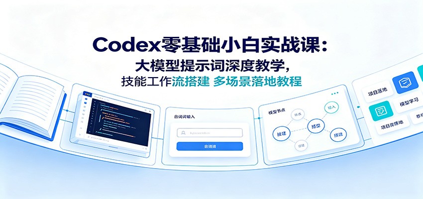 Codex零基础小白实战课：大模型提示词深度教学，技能工作流搭建多场景落地教程-LanTi云网创