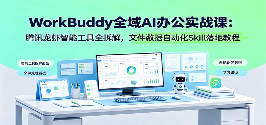 WorkBuddy全域AI办公实战课：腾讯龙虾智能工具全拆解，文件数据自动化Skill落地教程-LanTi云网创