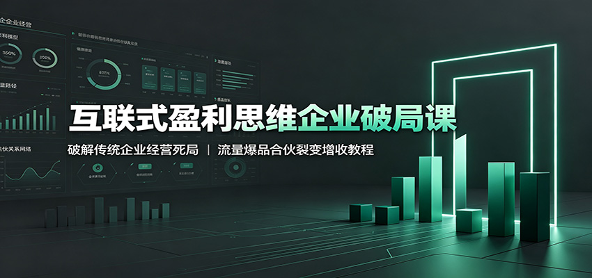 互联式盈利思维企业破局课：破解传统企业经营死局，流量爆品合伙裂变增收教程-LanTi云网创