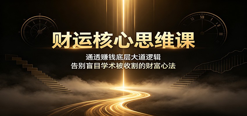 财运核心思维课:通透赚钱底层大道逻辑,告别盲目学术被收割的财富心法-LanTi云网创