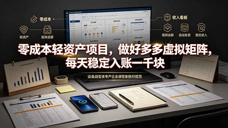 零成本轻资产项目，做好多多虚拟矩阵，每天稳定入账一千块-LanTi云网创