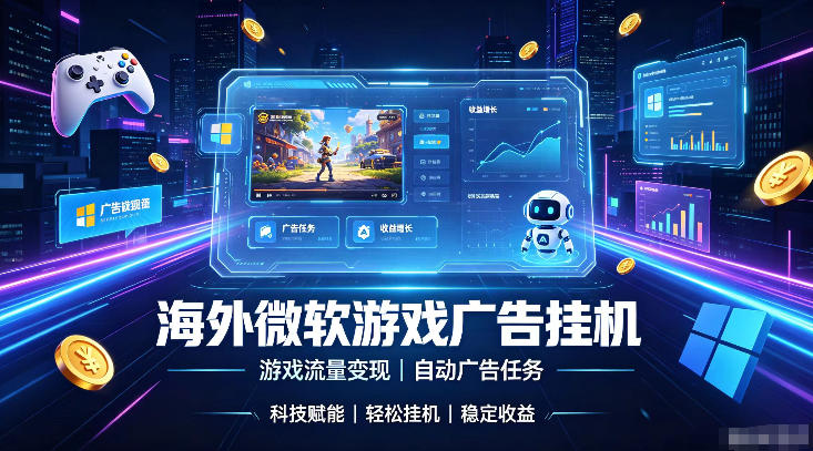 海外游戏广告自动挂G，轻资产海外副业风口，单设备稳定产出500+【揭秘】-LanTi云网创