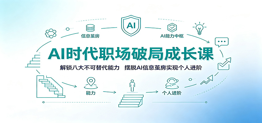 AI时代职场破局成长课：解锁八大不可替代能力，摆脱AI信息茧房实现个人进阶-LanTi云网创