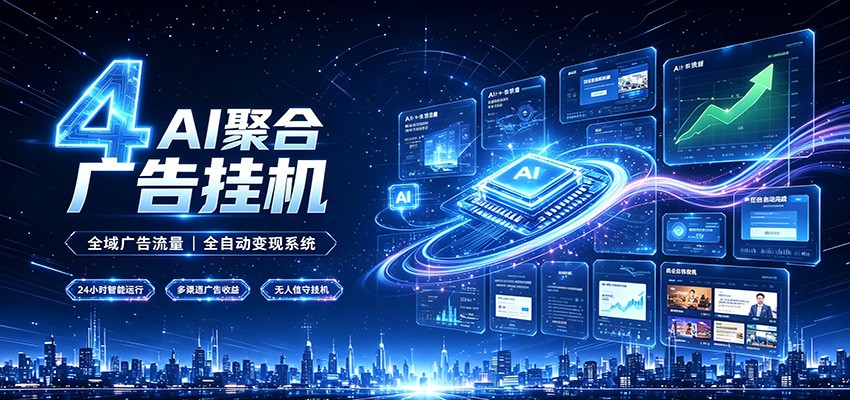 全域广告流量聚合，AI无人挂机稳赚佣金，打造长期稳定被动收入副业-LanTi云网创