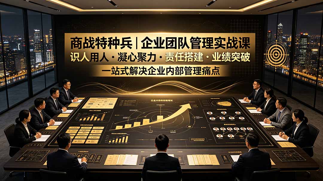 商战特种兵｜企业团队管理实战课：识人用人｜凝心聚力｜责任搭建｜业绩突破，一站式解决企业内部管理痛点-LanTi云网创