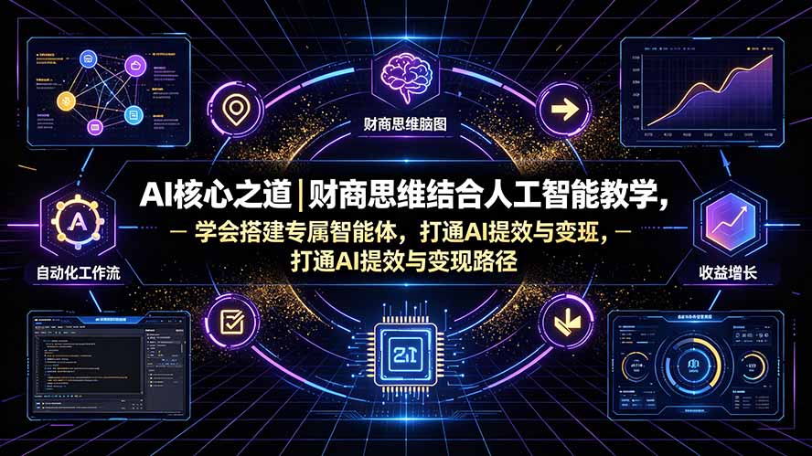 AI核心之道｜财商思维结合人工智能教学，学会搭建专属智能体，打通AI提效与变现路径-LanTi云网创