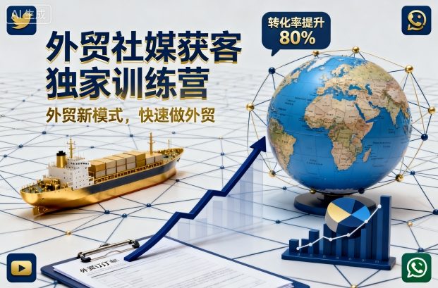 外贸社媒获客独家训练营，外贸新模式，快速做外贸(更新26年07月27日)-LanTi云网创