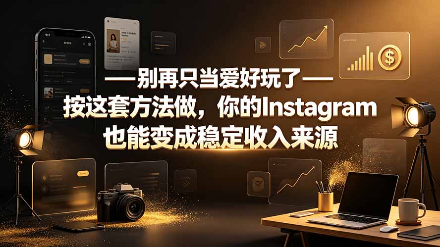 别再只当爱好玩了——按这套方法做，你的Instagram也能变成稳定收入来源-LanTi云网创