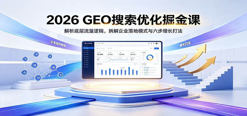 2026 GEO搜索优化掘金课：解析底层流量逻辑，拆解企业落地模式与六步增长打法-LanTi云网创