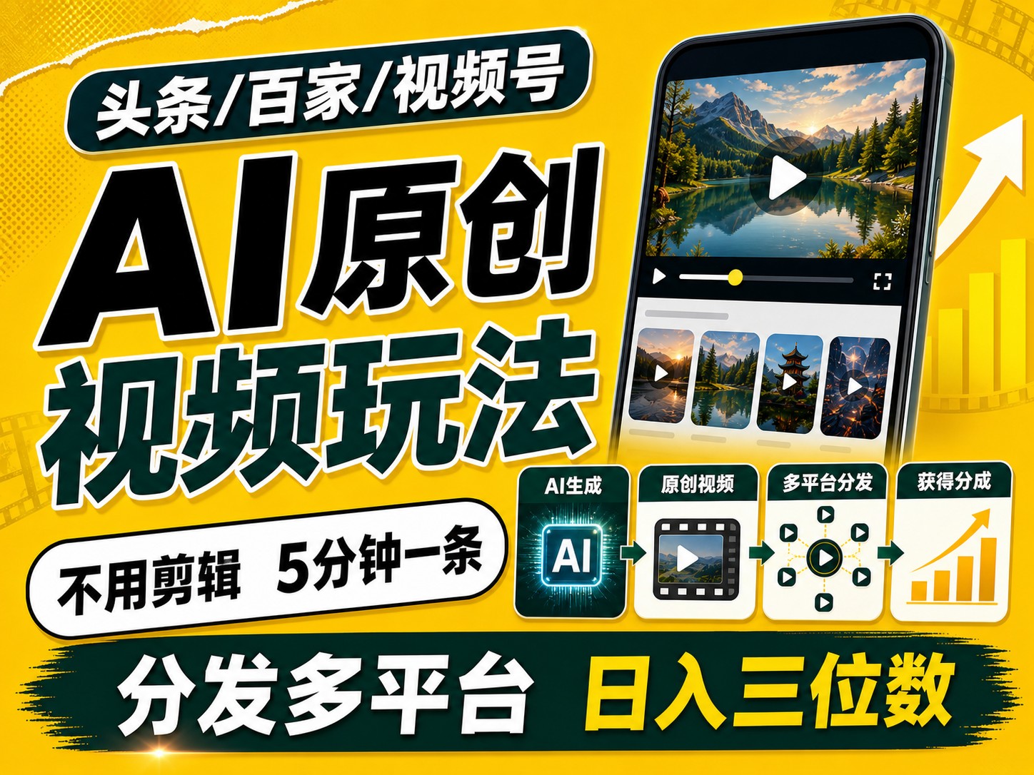 2026头条百家号升级玩法 5分钟一条原创视频 发多平台赚收-LanTi云网创