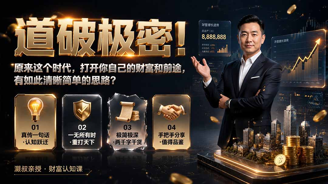 付费文章：道破极密！原来这个时代，打开你自己的财富和前途，有如此清晰简单的思路？-LanTi云网创