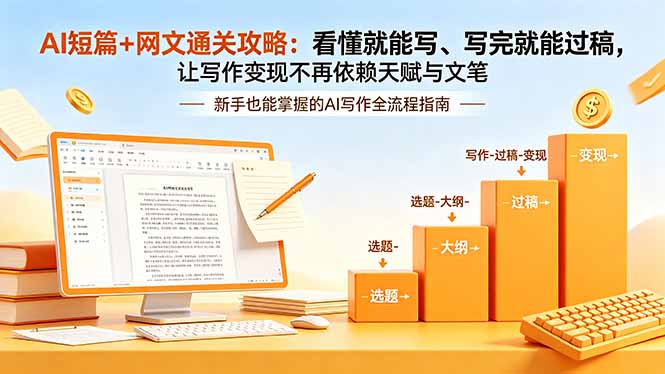 AI短篇+网文通关攻略-更新：看懂就能写、写完就能过稿，让写作变现不再依赖天赋与文笔-LanTi云网创