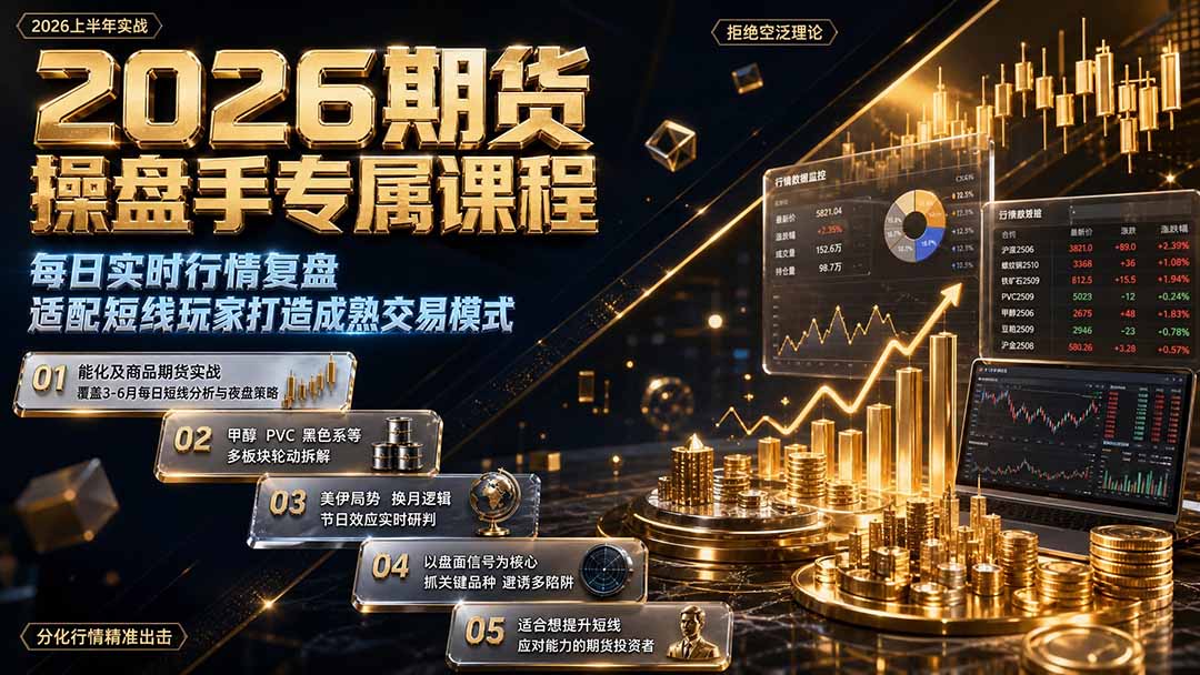 2026期货操盘手专属课程-更新8月，每日实时行情复盘，适配短线玩家打造成熟交易模式-LanTi云网创