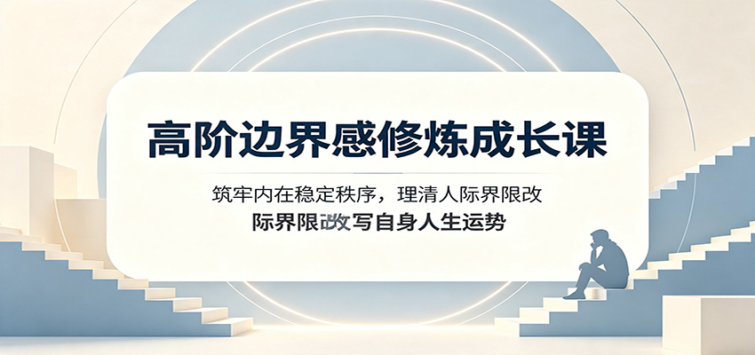 高阶边界感修炼成长课：筑牢内在稳定秩序，理清人际界限改写自身人生运势-LanTi云网创
