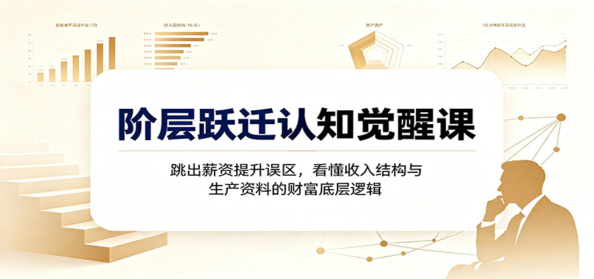 阶层跃迁认知觉醒课:跳出薪资提升误区,看懂收入结构与生产资料的财富底层逻辑-LanTi云网创