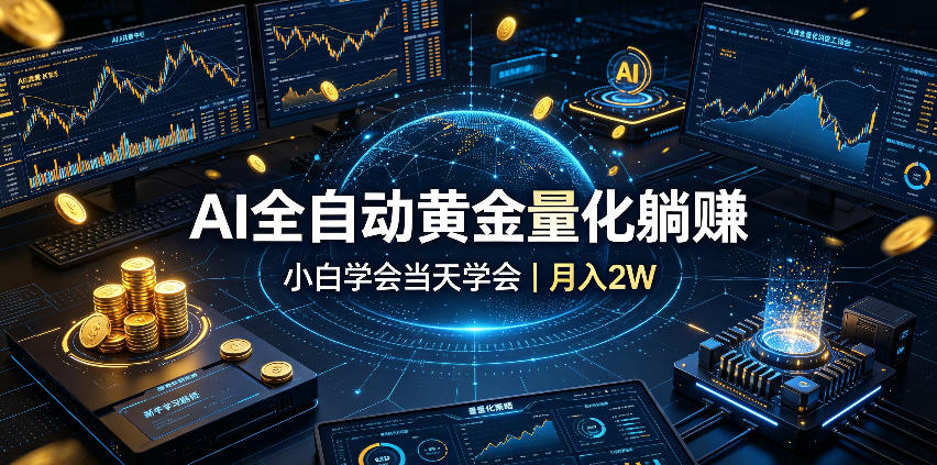 AI全自动黄金量化躺賺：小白学会当天学会，月入2W！【揭秘】-LanTi云网创