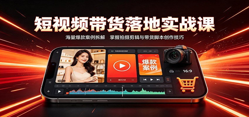 短视频带货落地实战课：海量爆款案例拆解，掌握拍摄剪辑与带货脚本创作技巧-LanTi云网创