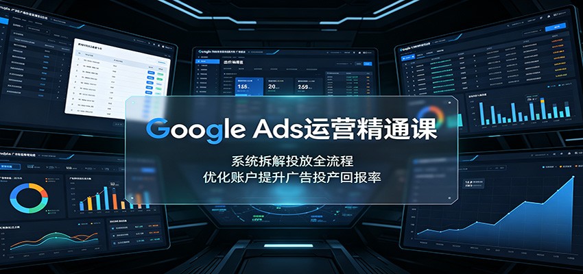 Google Ads运营精通课：系统拆解投放全流程，优化账户提升广告投产回报率-LanTi云网创