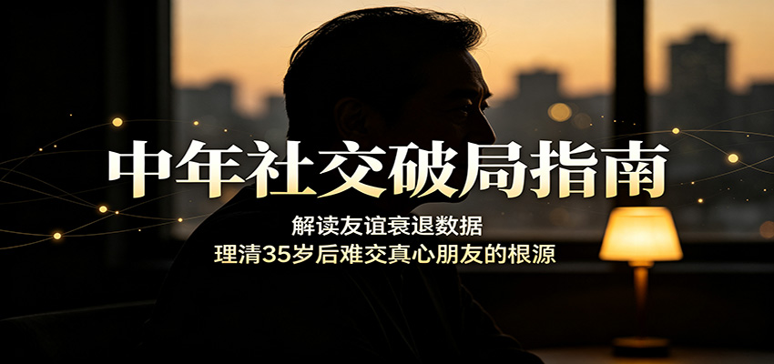 中年社交破局指南：解读友谊衰退数据，理清35岁后难交真心朋友的根源-LanTi云网创
