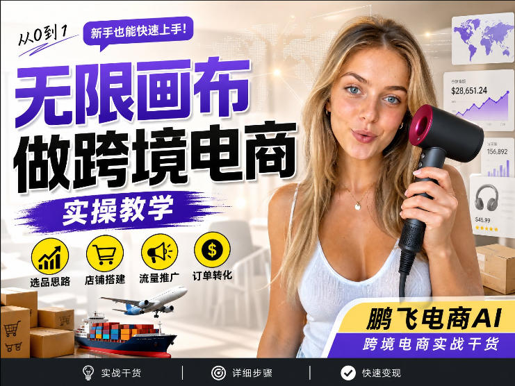 【跨境电商必备】AI无线画布制作商品宣传视频，四步搞定，无线画布工作流，操作简单好上手-LanTi云网创
