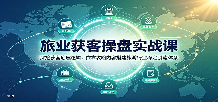 旅业获客操盘实战课：深挖获客底层逻辑，依靠攻略内容搭建旅游行业稳定引流体系-LanTi云网创