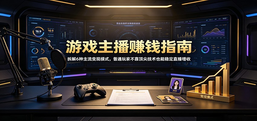 游戏主播赚钱指南:拆解6种主流变现模式,普通玩家不靠顶尖技术也能稳定直播增收-LanTi云网创