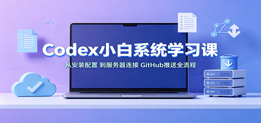 Codex小白系统学习课：小从安装配置，到服务器连接、GitHub推送全流程-LanTi云网创