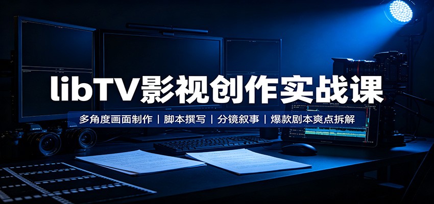 libTV影视创作实战课：多角度画面制作，脚本撰写，分镜叙事，爆款剧本爽点拆解-LanTi云网创