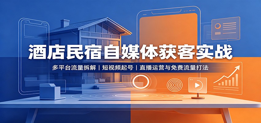 酒店民宿自媒体获客实战-LanTi云网创