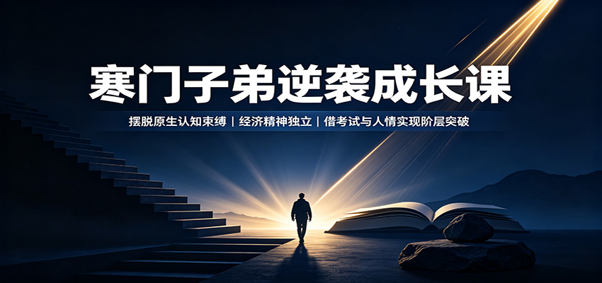 寒门子弟逆袭成长课：摆脱原生认知束缚，经济精神独立，借考试与人情实现阶层突破-LanTi云网创