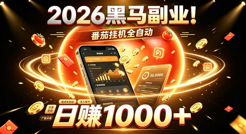 2026黑马副业！番茄挂G全自动日入1000+，操作最简单、门槛最低的线上轻资产项目【揭秘】-LanTi云网创