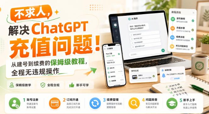 不求人,解决ChatGPT充值问题!从建号到续费的保姆级教程,全程无违规操作