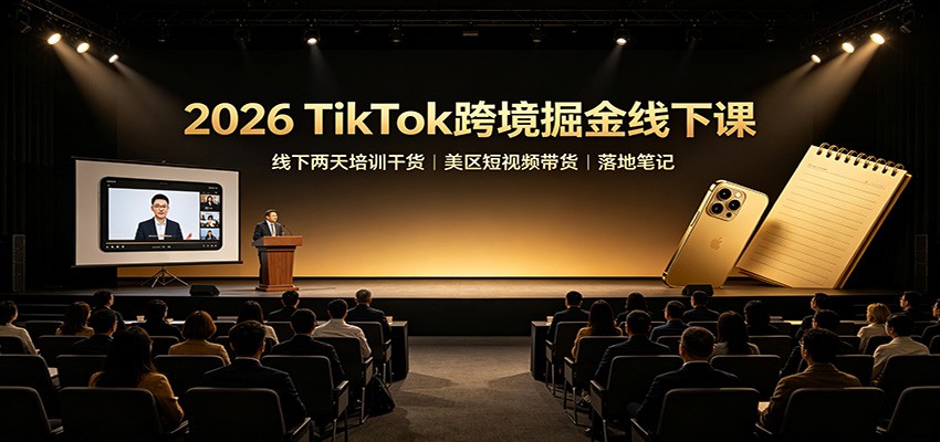 2026 TikTok跨境掘金线下课：线下两天培训干货，美区短视频带货落地笔记-LanTi云网创