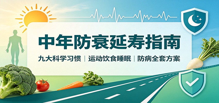 中年防衰延寿指南:九大科学习惯,运动饮食睡眠防病全套方案-LanTi云网创