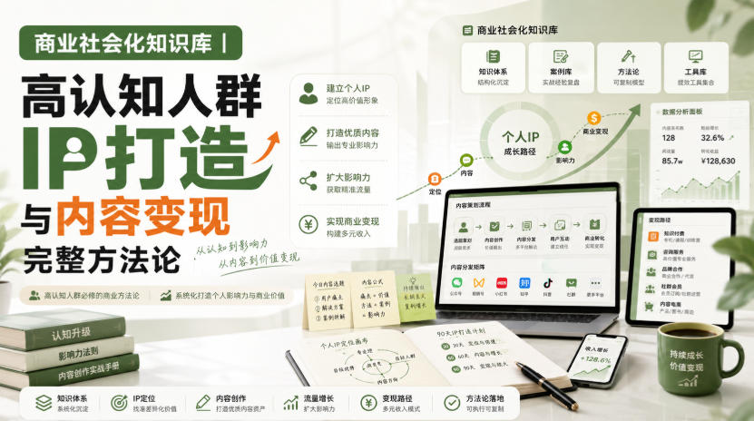 商业社会化知识库｜高认知人群IP打造与内容变现完整方法论【文档】-LanTi云网创