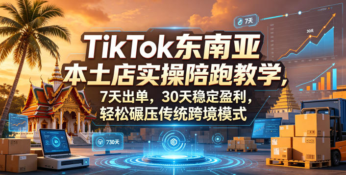 TikTok东南亚本土店实操陪跑教学，7天出单，30天稳定盈利，轻松碾压传统跨境模式(更新0819)-LanTi云网创