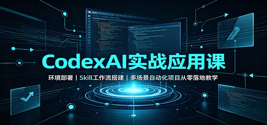 CodexAI实战应用课：环境部署Skill工作流搭建，多场景自动化项目从零落地教学-LanTi云网创