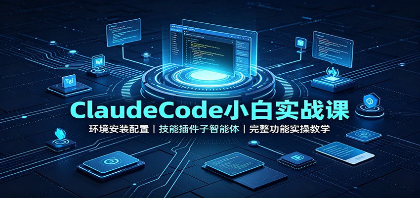 ClaudeCode小白实战课：环境安装配置，技能插件子智能体，完整功能实操教学-LanTi云网创