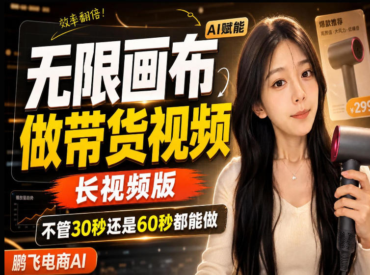 【保姆级教程】无限画布搭建长带货视频，拼接不翻车全程一致，小白跟着步骤也能上手-LanTi云网创