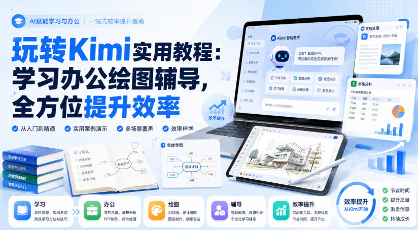 玩转Kimi实用教程：学习办公绘图辅导，全方位提升效率-LanTi云网创