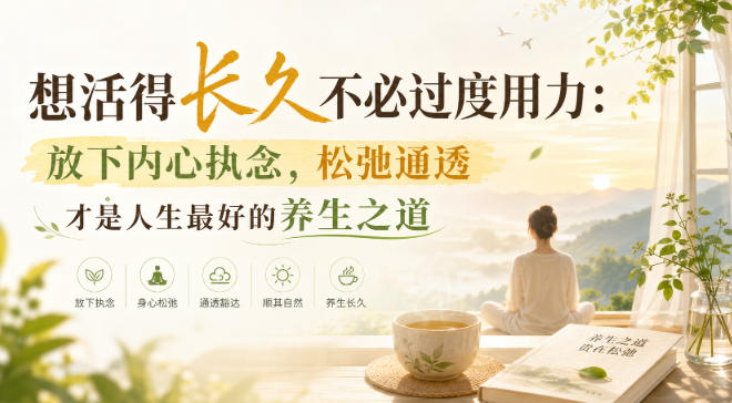 付费文章：想活得长久不必过度用力：放下内心执念，松弛通透才是人生最好的养生之道-LanTi云网创