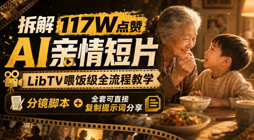 拆解117W点赞AI亲情短片，LibTV喂饭级全流程教学，分镜脚本+全套可直接复制提示词分享-LanTi云网创