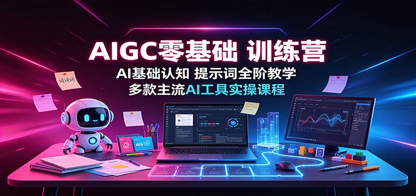 AIGC零基础训练营：AI基础认知，提示词全阶教学，多款主流AI工具实操课程-LanTi云网创