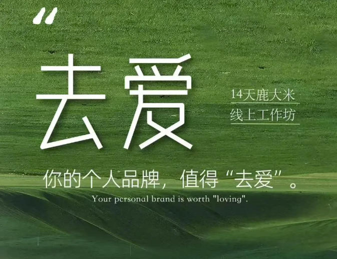 去爱14天鹿大米线上工作坊，你的个人品牌，值得“去爱”-LanTi云网创