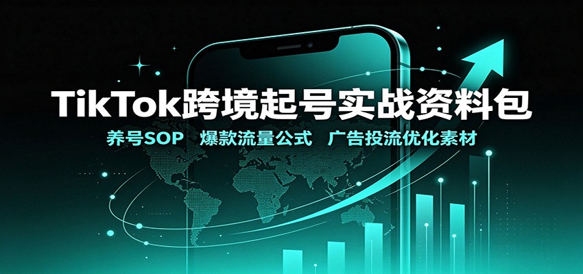 TikTok跨境起号实战资料包：养号SOP，爆款流量公式，广告投流优化素材-LanTi云网创