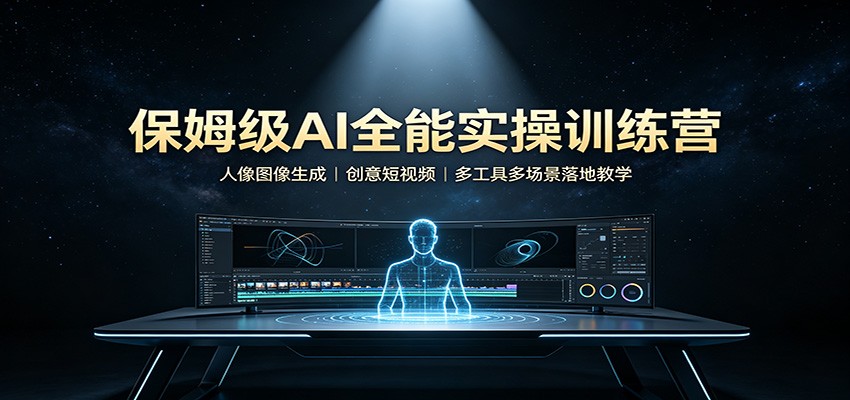 保姆级AI全能实操训练营：人像图像生成，创意短视频，多工具多场景落地教学-LanTi云网创
