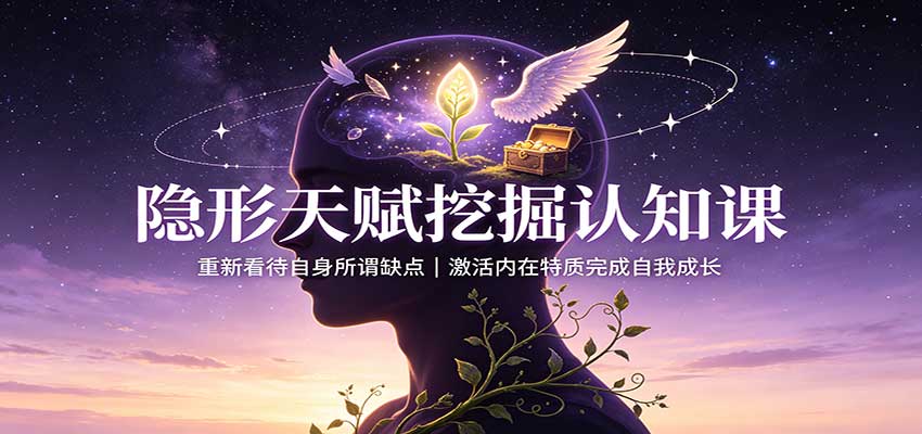 隐形天赋挖掘认知课：重新看待自身所谓缺点，激活内在特质完成自我成长-LanTi云网创