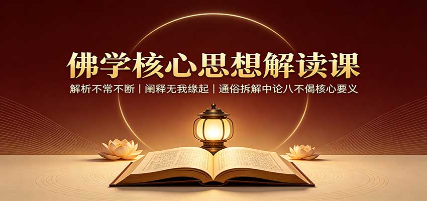 佛学核心思想解读课：解析不常不断，阐释无我缘起，通俗拆解中论八不偈核心要义-LanTi云网创