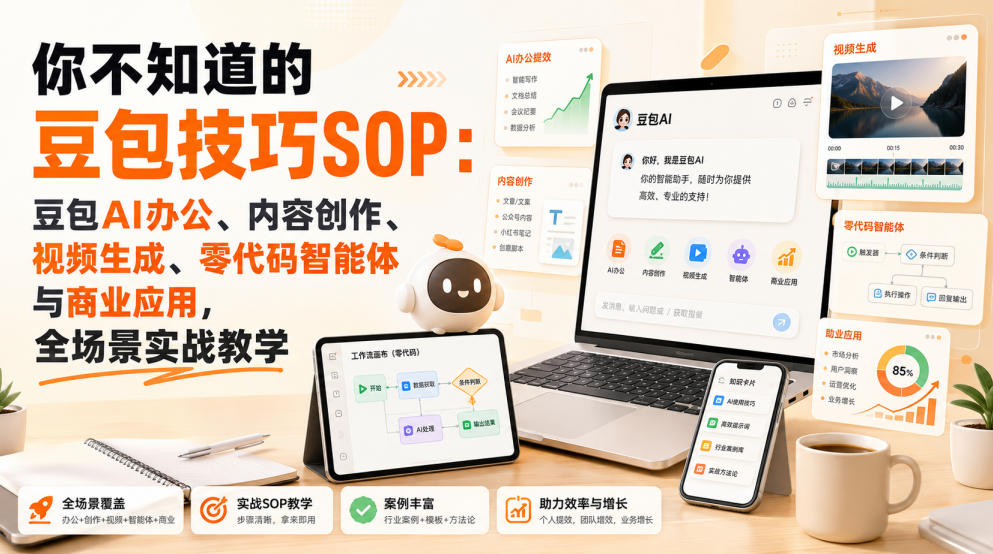 你不知道的豆包技巧SOP：豆包AI办公、内容创作、视频生成、零代码智能体与商业应用，全场景实战教学-LanTi云网创
